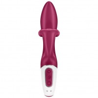Вибратор для точки G с загнутым клиторальным стимулятором Satisfyer Embrace Me малиновый
