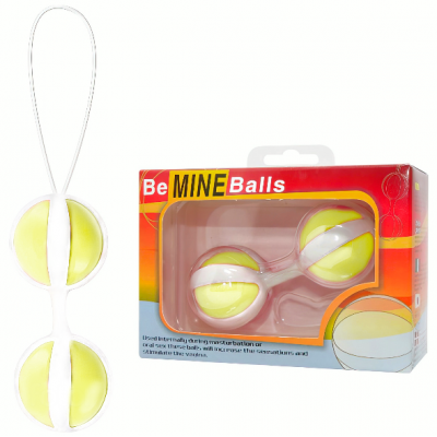 Анально-вагинальные шарики Be Mine Balls желтые