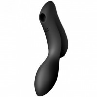 Вакуумный вибростимулятор для клитора и точки G Satisfyer Curvy Trinity 2 черный
