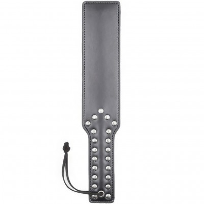 Черный пэдл-шлепалка декорированный заклепками 32 см