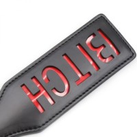 Черный пэдл с красной надписью Bitch 32 см