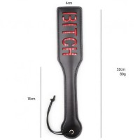 Черный пэдл с красной надписью Bitch 32 см