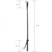 Длинный кожаный стек с рукоятью 70 см