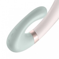 Смарт-вибратор со стимулятором клитора и функцией нагрева Satisfyer Heat Wave Mint Смарт-вибратор со стимулятором клитора и функцией нагрева Satisfyer Heat Wave Mint