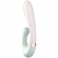Смарт-вибратор со стимулятором клитора и функцией нагрева Satisfyer Heat Wave Mint Смарт-вибратор со стимулятором клитора и функцией нагрева Satisfyer Heat Wave Mint
