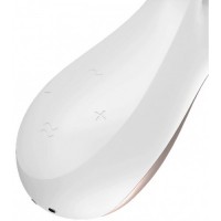 Смарт-вибратор с клиторальным стимулятором Satisfyer Double Flex белый
