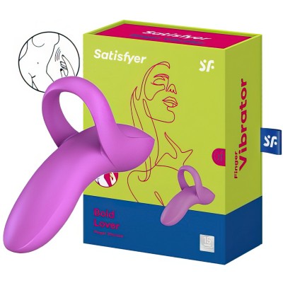 Универсальный вибромассажер на палец Satisfyer Bold Lover фиолетовый