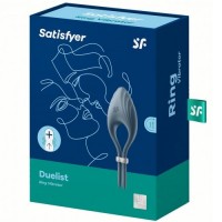 Эрекционное кольцо с вибрацией Satisfyer Duelist серый