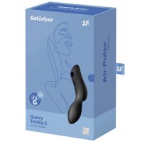 Вакуумный вибростимулятор для клитора и точки G Satisfyer Curvy Trinity 2 черный