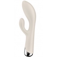 Вибратор для точки G с клиторальным стимулятором и ротацией Satisfyer Spinning Rabbit 1 Beige