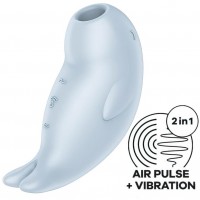 Вакуумно-волновой стимулятор клитора с вибрацией Satisfyer Seal You Soon голубой