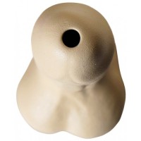 Матовая керамическая настольная ваза Достоинство бежевая 21 см