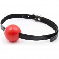 Красный кляп-шар из силикона