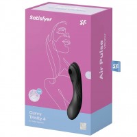 Вакуумный вибростимулятор для клитора и точки G Satisfyer Curvy Trinity 4 черный