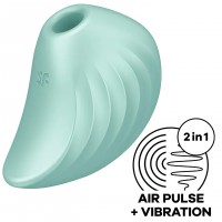 Вакуумно-волновой стимулятор с вибрацией Satisfyer Pearl Diver зеленый