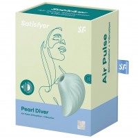 Вакуумно-волновой стимулятор с вибрацией Satisfyer Pearl Diver зеленый