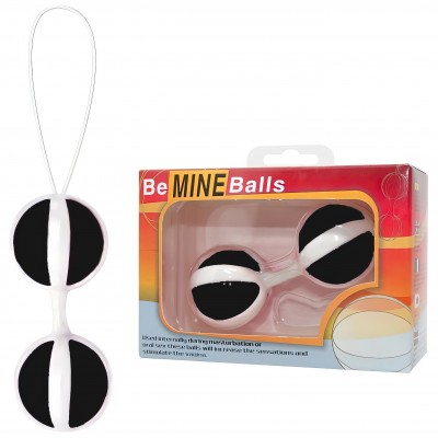 Анально-вагинальные шарики Be Mine Balls черные