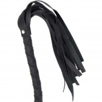 Плетёный черный кнут 91 см