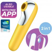 Клиторальный смарт-стимулятор с вибрацией Satisfyer Dual Love желтый