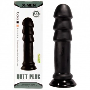 Черный фаллоимитатор X-Men Butt Plug 28 см