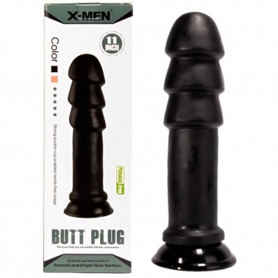 Черный фаллоимитатор X-Men Butt Plug 28 см