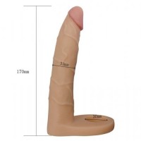 Реалистичная насадка для двойного проникновения The Ultra Soft Double 17 см