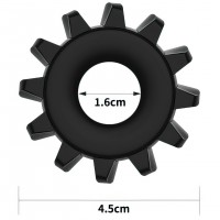 Эрекционное черное кольцо Power Plus Cock Ring