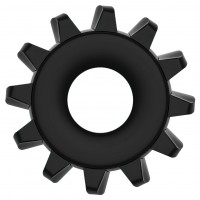 Эрекционное черное кольцо Power Plus Cock Ring