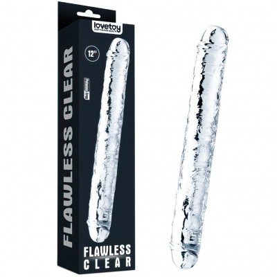 Двойной фаллоимитатор Lovetoy Flawless Clear Double Dildo 30 см