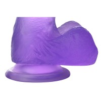 Фиолетовый фаллос Jelly Studs Crystal Dildo Medium 18 см