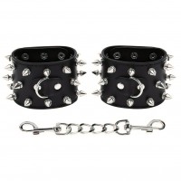 Черные наручники с шипами Черные наручники с шипами