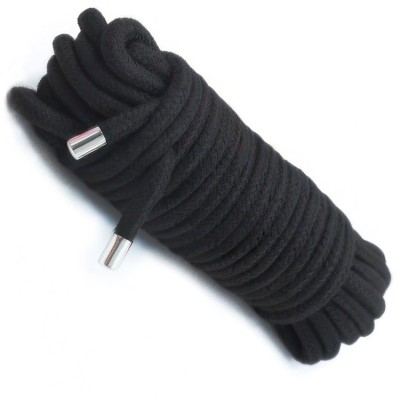Черная бондажная веревка из хлопка 10 м