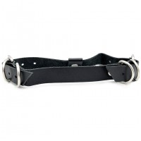 Черный чокер с двумя пряжками