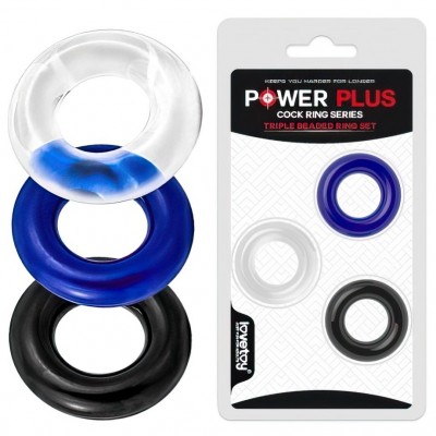 Набор из 3 эрекционных колец Power Plus Triple Donut Ring Set