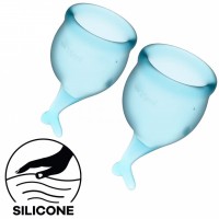 Набор менструальных чаш Satisfyer Feel Secure голубой