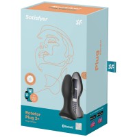 Анальный смарт-стимулятор с вибрацией и ротацией Satisfyer Rotator Plug 2+ черный