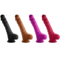 Рельефный фаллоимитатор розовый цвета X-Men 22 см