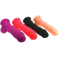 Рельефный фаллоимитатор розовый цвета X-Men 22 см