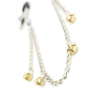 Зажимы для сосков на цепи с желтыми бубенчиками