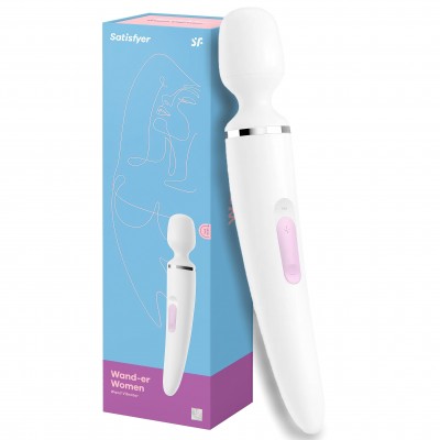 Вибромассажер перезаряжаемый Satisfyer Wand-er Women белый