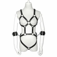 Женская БДСМ сбруя с фиксаторами рук Женская БДСМ сбруя с фиксаторами рук
