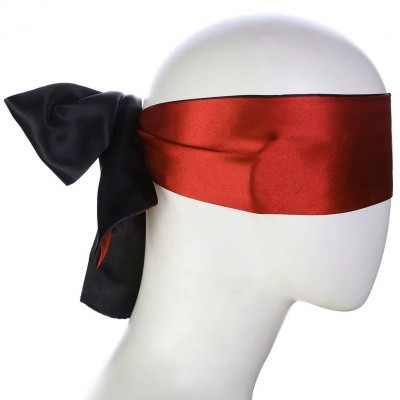 Черно-красная сатиновая маска-лента на глаза Черно-красная сатиновая маска-лента на глаза