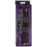 Вращающийся вибратор-кролик Hi-tech Black Madgic со стимулирующими шариками