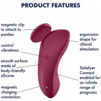 Клиторальный смарт-стимулятор Satisfyer Sexy Secret бордовый
