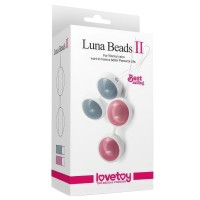 Вагинальные шарики со смещённым центром тяжести Luna Beads розовые