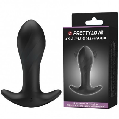 Анальная вибропробка для ношения Pretty Love Anal Plug Massager черная Анальная вибропробка для ношения Pretty Love Anal Plug Massager черная