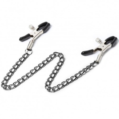 Зажимы для сосков с черной цепочкой Зажимы для сосков с черной цепочкой