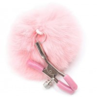 Зажимы на соски с розовыми помпонами Зажимы на соски с розовыми помпонами