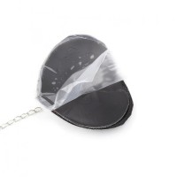 Черные пэстисы-сердечки с черными стразами и цепочкой Черные пэстисы-сердечки с черными стразами и цепочкой