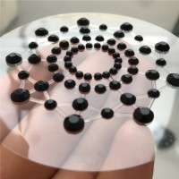 Прозрачные пэстисы с чёрными стразами